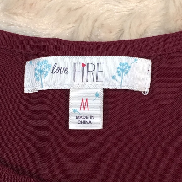 Love Fire (N-13) Peasant Style Blouse Aztec Style - Picture 4 of 6